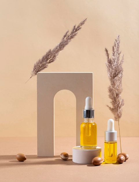 Argan oil in dropper bottle