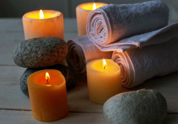 Aromatherapy treatment with candles