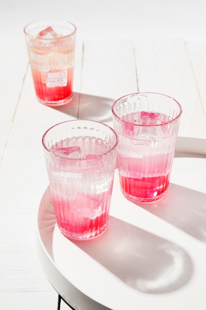 Aromatic ice cold drink glasses