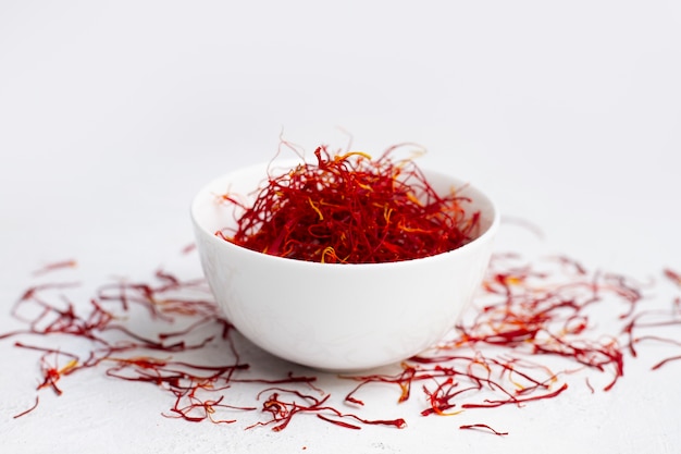 Aromatic saffron still life composition