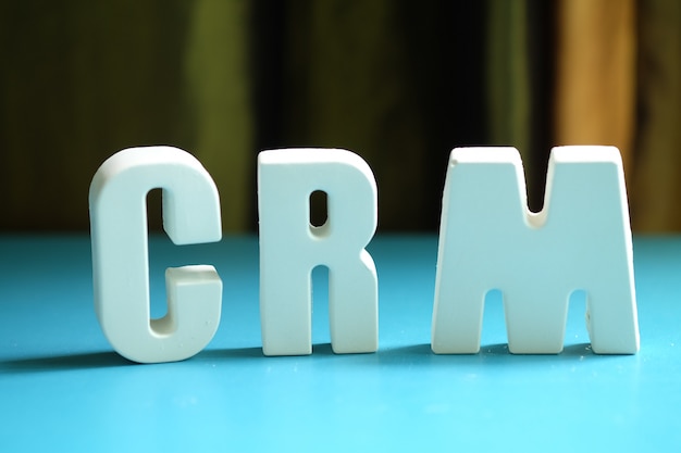 Free photo arrange white letters as crm