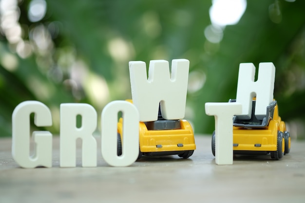 Free photo arrange white letters as growth