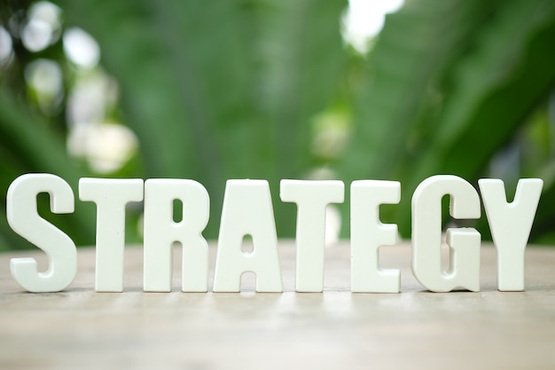 Free photo arrange white letters strategy