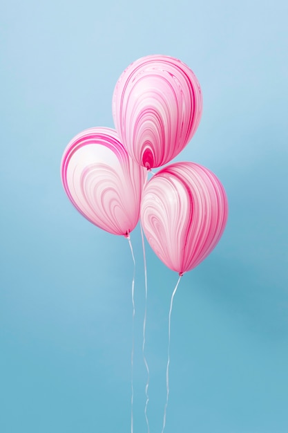 Arrangement of abstract festive balloons