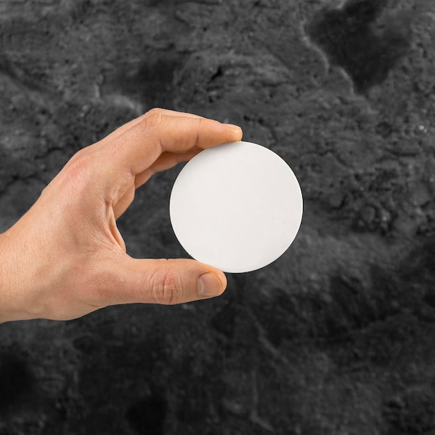 arrangement of blank round card