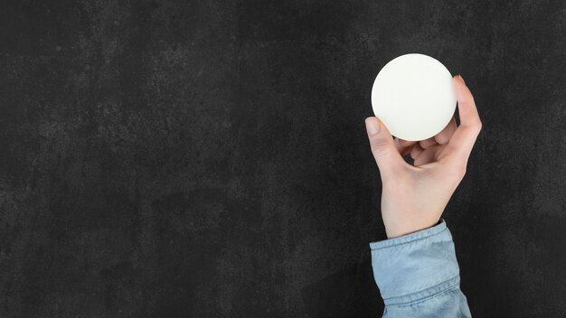 arrangement of blank round card