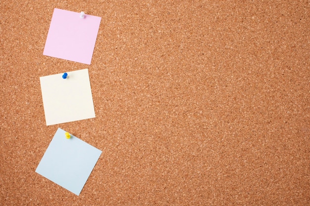 Arrangement of blank sticky notes