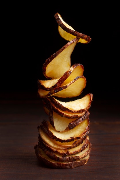 Arrangement of delicious cassava chips