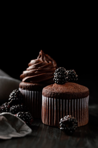 Arrangement of delicious chocolate sweets