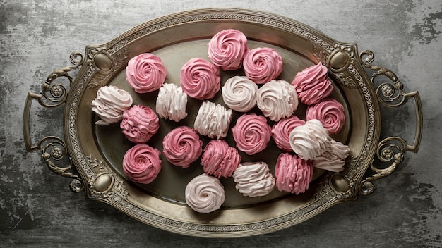 Free photo arrangement of delicious sweet goodies
