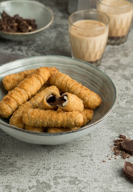 Arrangement of delicious tequenos dish