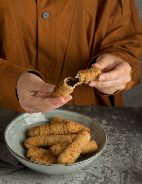 맛있는 테케 노스 요리의 어레인지