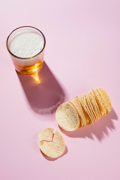 Free photo arrangement of delicious unhealthy snacks