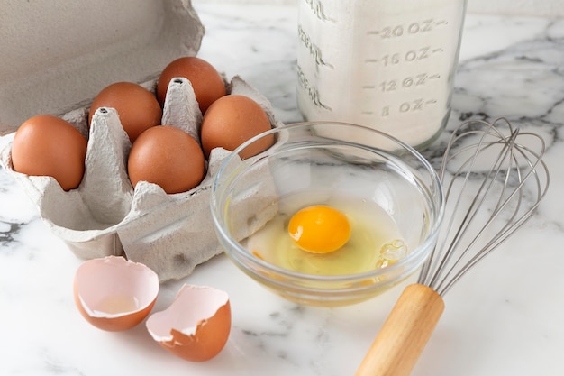 Arrangement of different ingredients for a delicious recipe