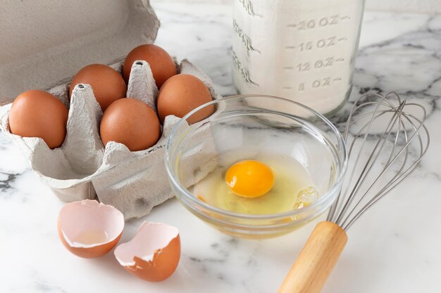 맛있는 레시피를위한 다양한 재료 배열