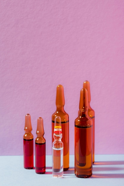 Arrangement on different vials