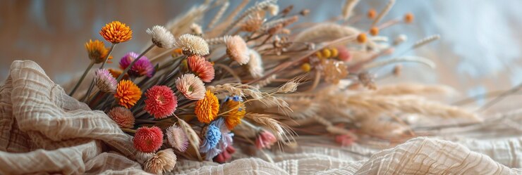 Free Photo arrangement for dried autumn flowers