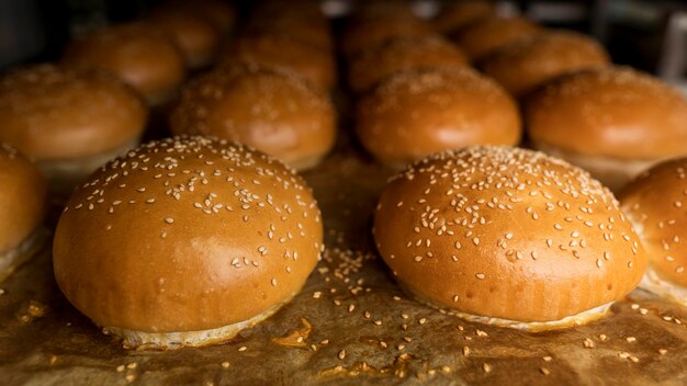 arrangement of fresh baked breads