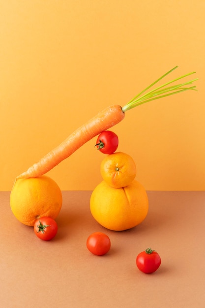 Free photo arrangement of healthy vegetarian food