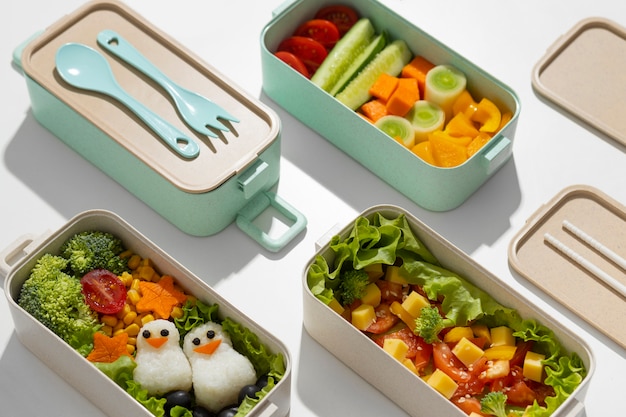 Arrangement of japanese bento box