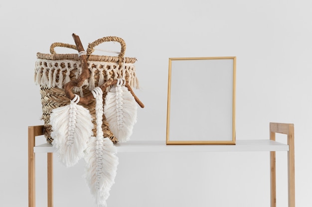 Free photo arrangement of macrame handmade object