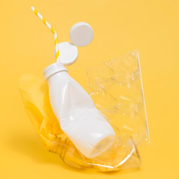 arrangement of non eco friendly plastic objects