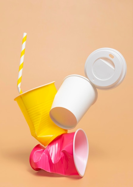 arrangement of non eco friendly plastic objects