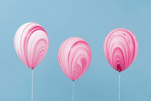 無料写真 抽象的なピンクの風船の配置