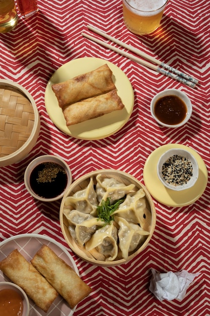 무료 사진 맛있는 아시아 음식의 배열