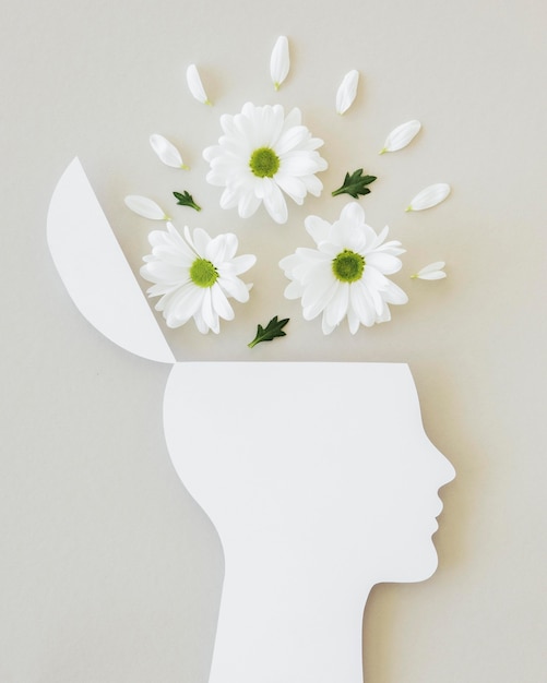 arrangement of optimism concept with flowers