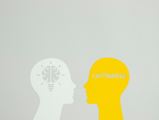 Arrangement of optimism element with copy space