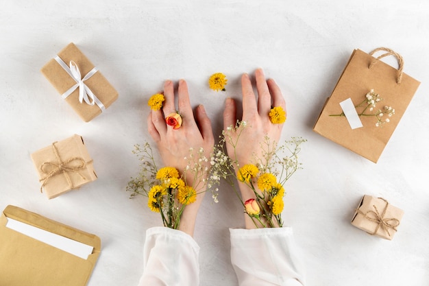 Arrangement of pretty mother's day elements