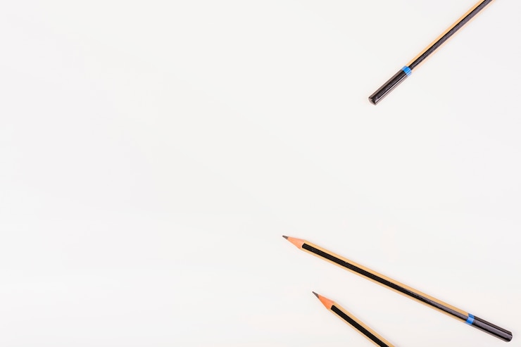 Free Photo arrangement of simple wooden pencils
