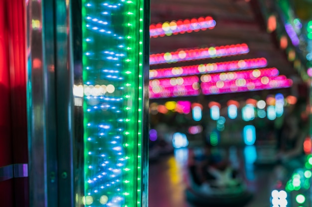 Arrangement with colorful lights at carnival