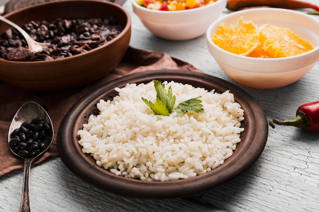 美味しいブラジル料理とのアレンジメント