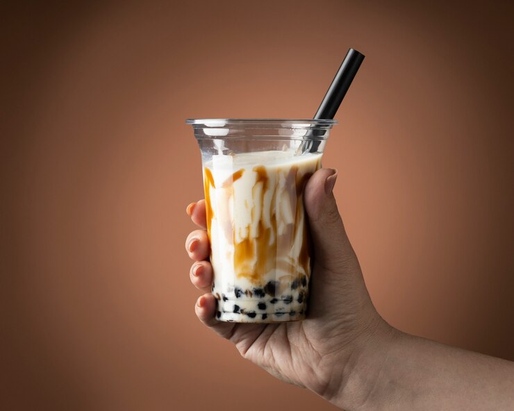 Free Photo arrangement with delicious traditional thai tea