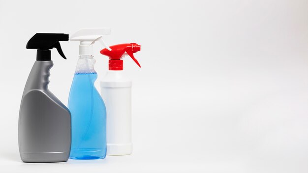 Arrangement with different spray bottles