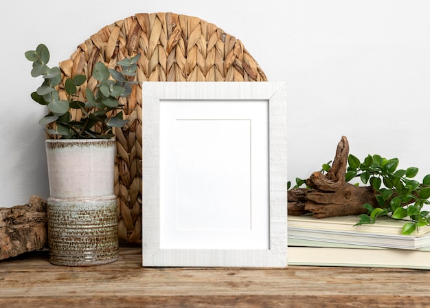 30x40 Picture Frame Mockup PSD/JPEG - Rustic Stone (355370)