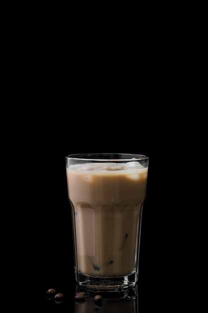 Arrangement with frappe and dark background