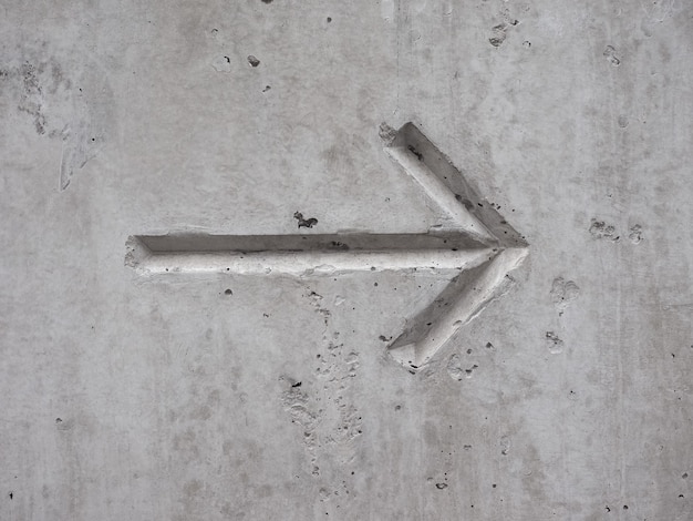 Arrow on concrete