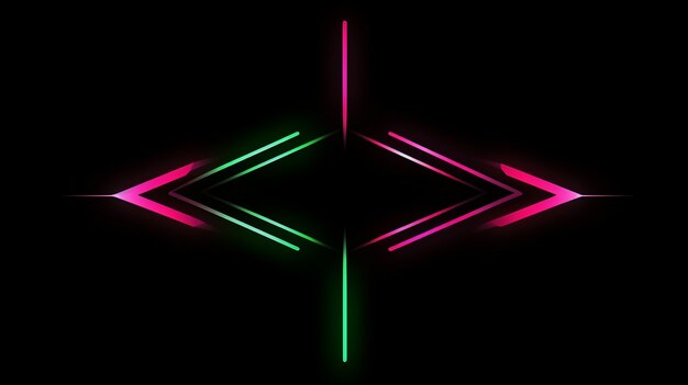 Arrow with bright neon colors
