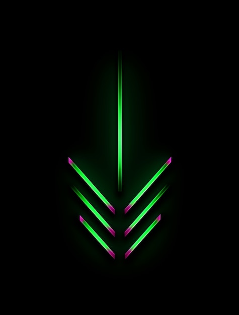 Free photo arrow with bright neon colors