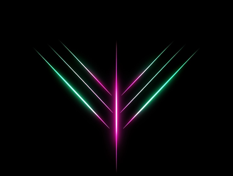 Free Photo arrow with bright neon colors