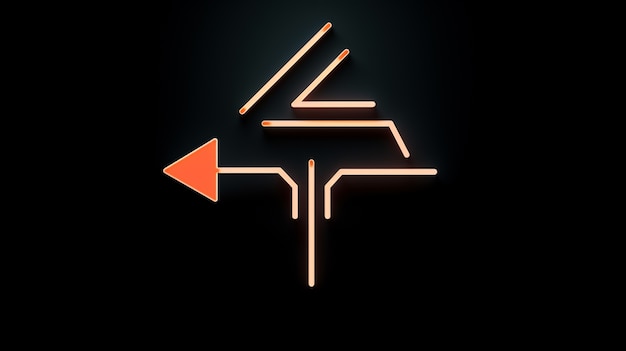 arrow with bright neon colors