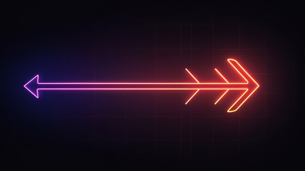 arrow with bright neon colors