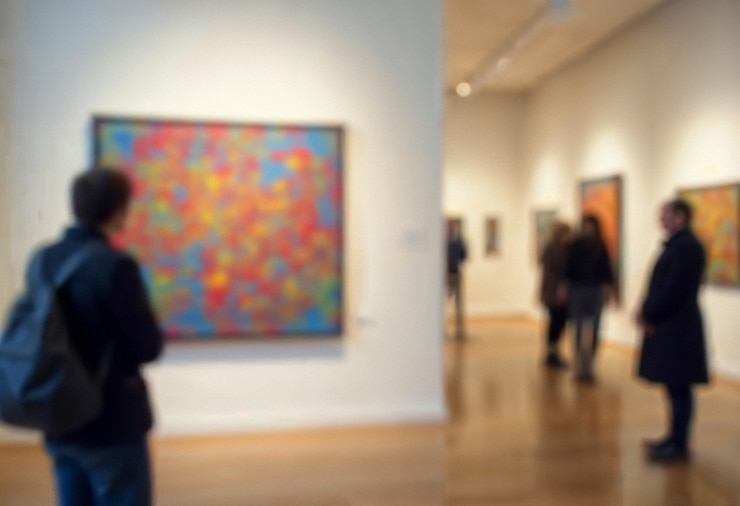 Free Photo art gallery view