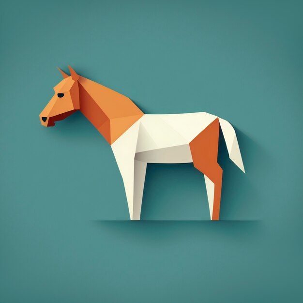 Artificial intelligence generated horse shape