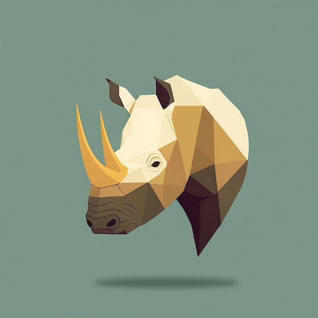 Free photo artificial intelligence generated rhino shape