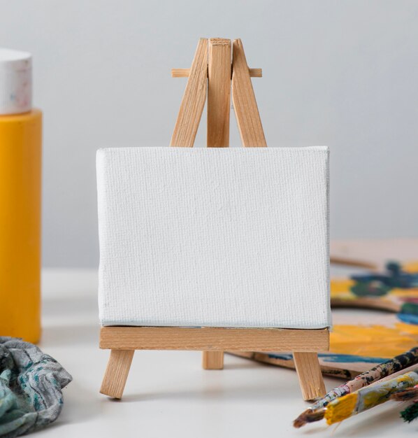 Artist props on table