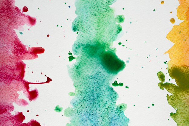 Artistic colorful watercolor brush strokes